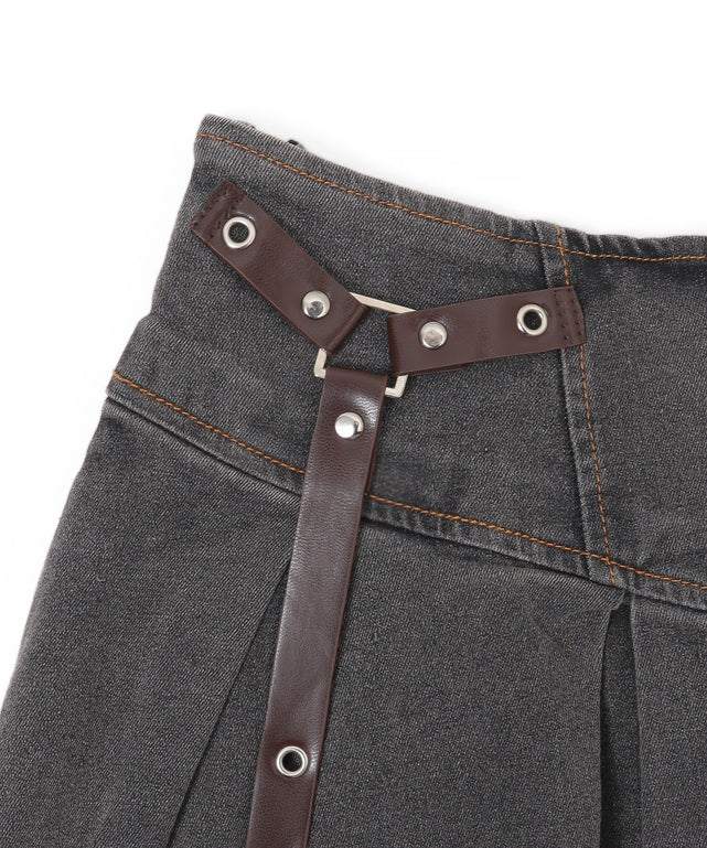 イレギュラーヘムデニムスカパン