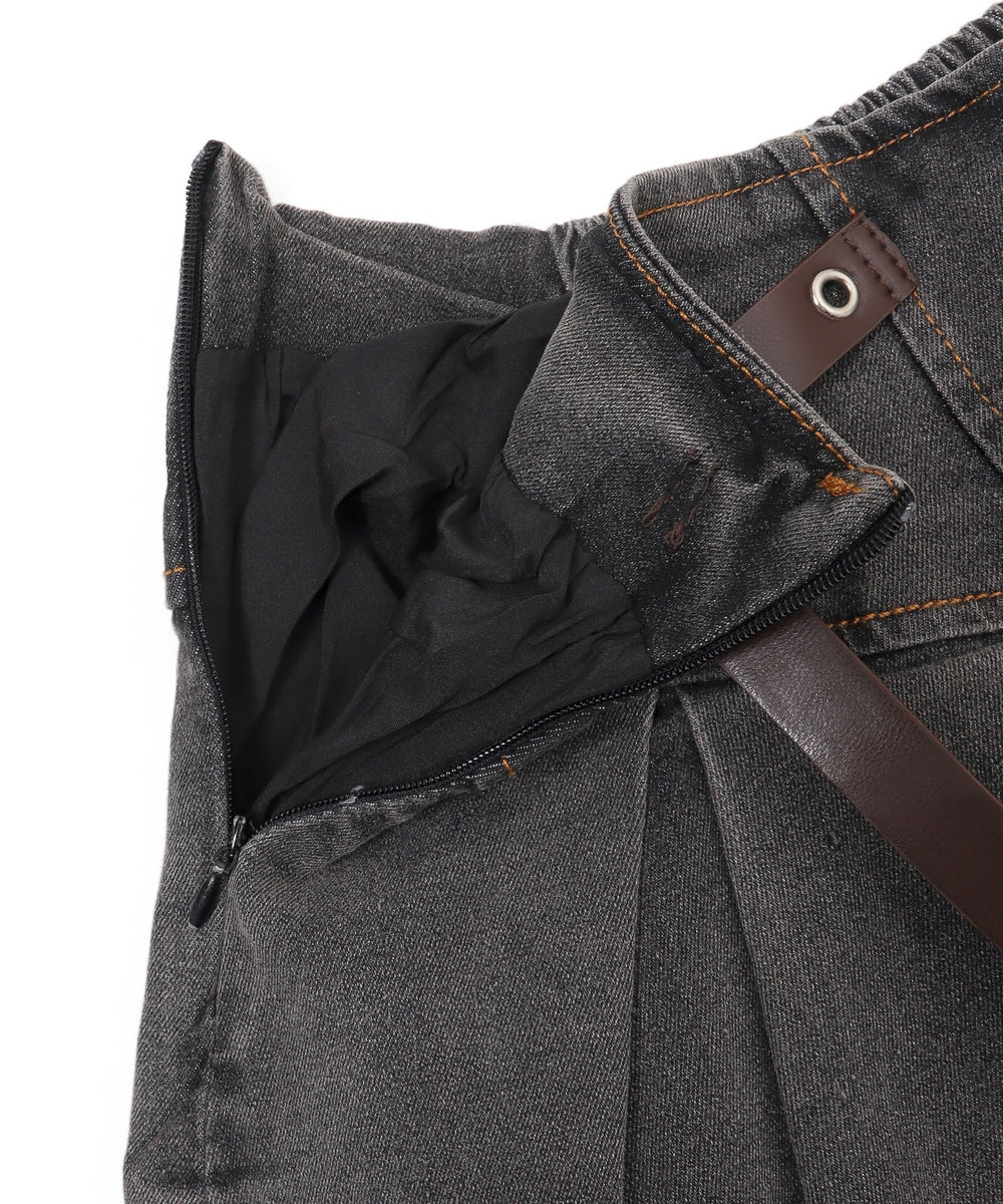 イレギュラーヘムデニムスカパン