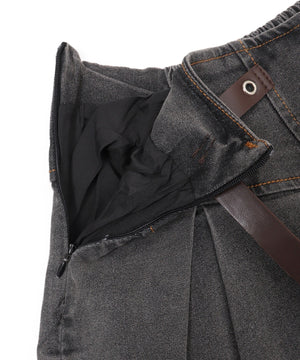 イレギュラーヘムデニムスカパン