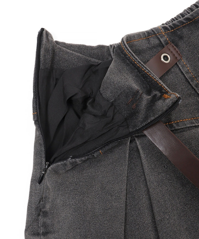 イレギュラーヘムデニムスカパン