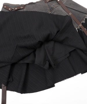 イレギュラーヘムデニムスカパン