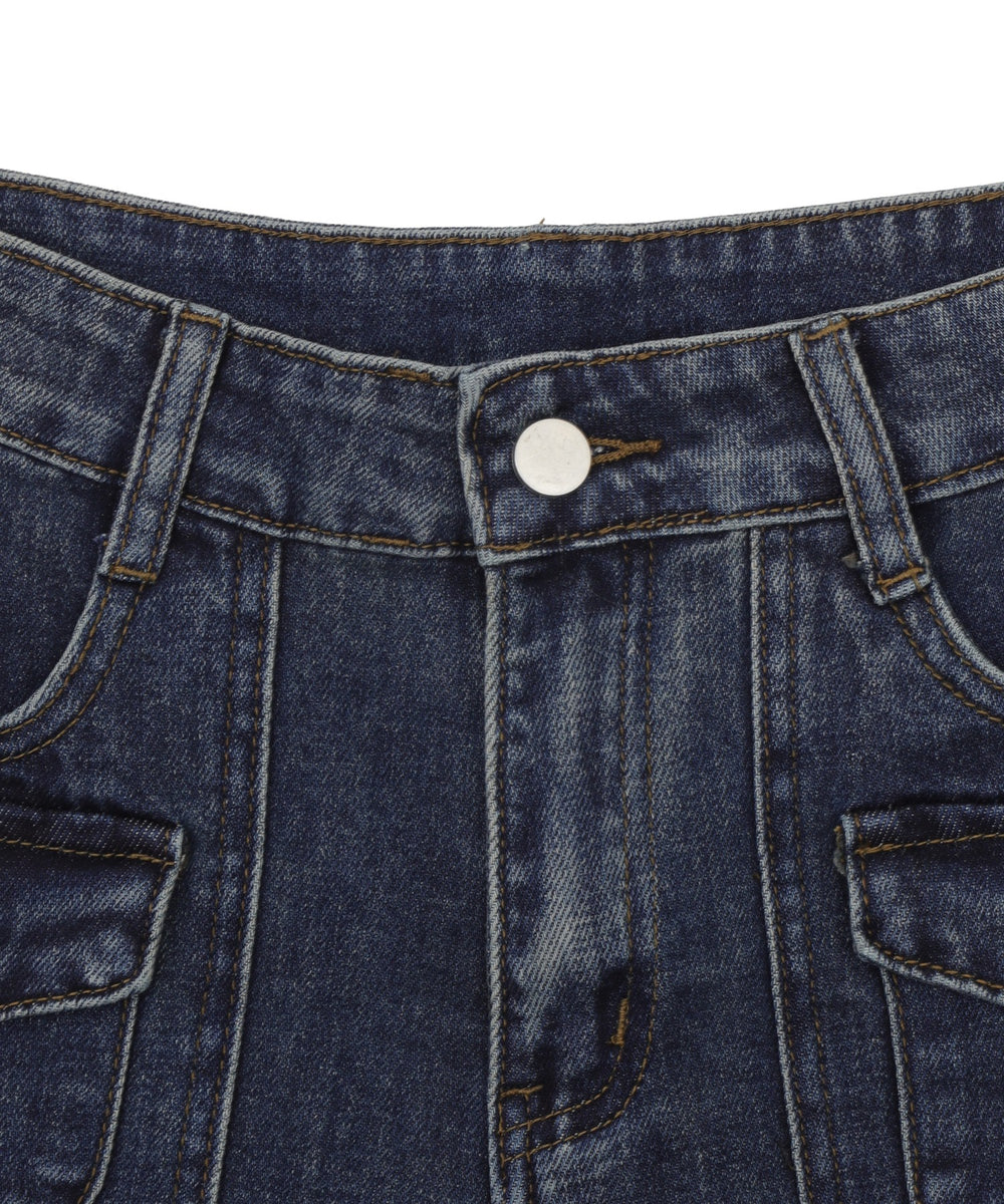 ポケットデニムショートパンツ