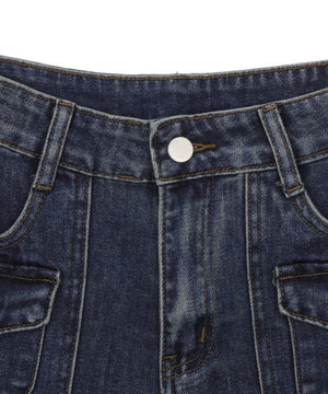 ポケットデニムショートパンツ