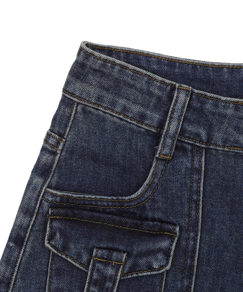 ポケットデニムショートパンツ