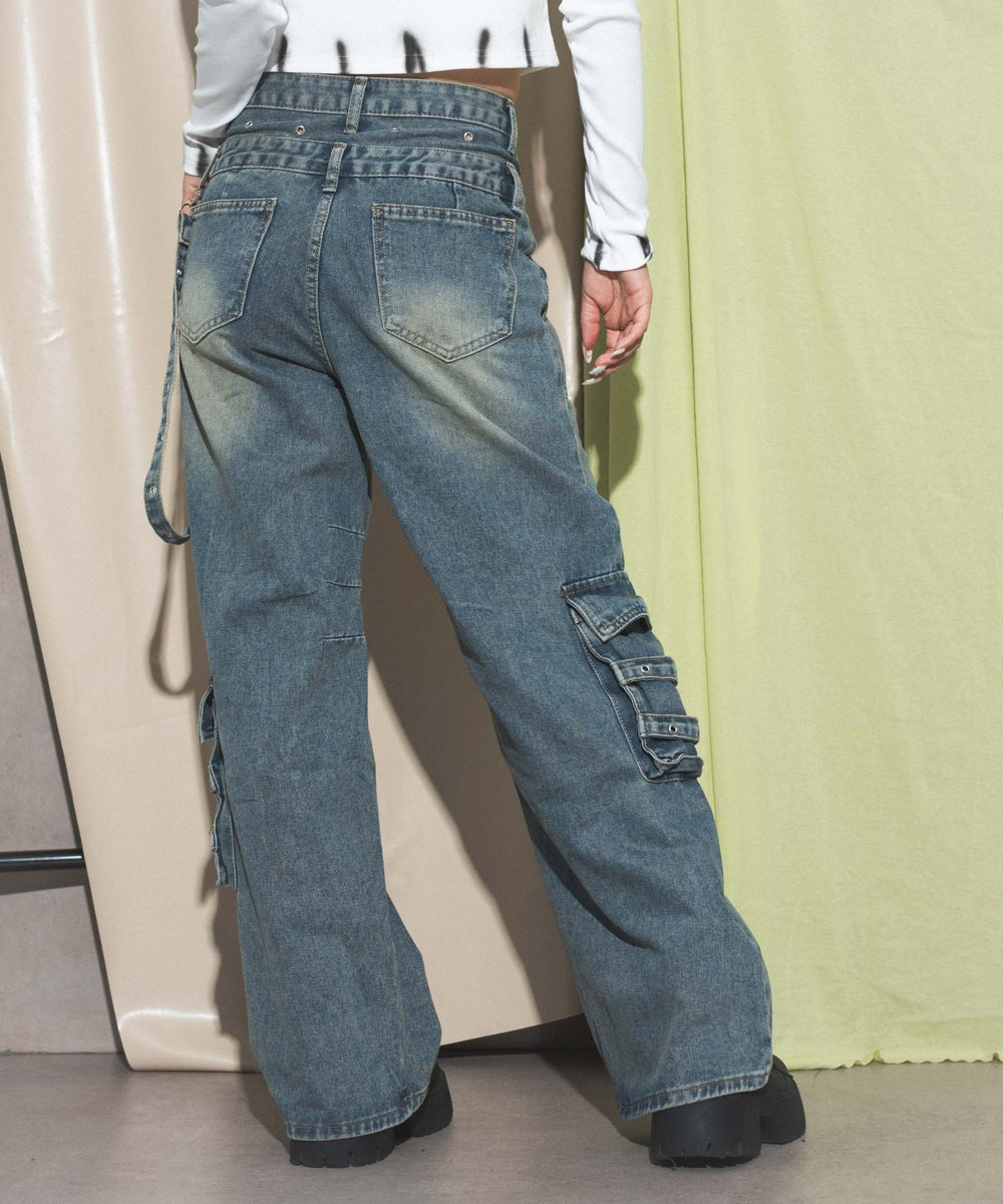 デニム中濃　モデル:168cm M着用