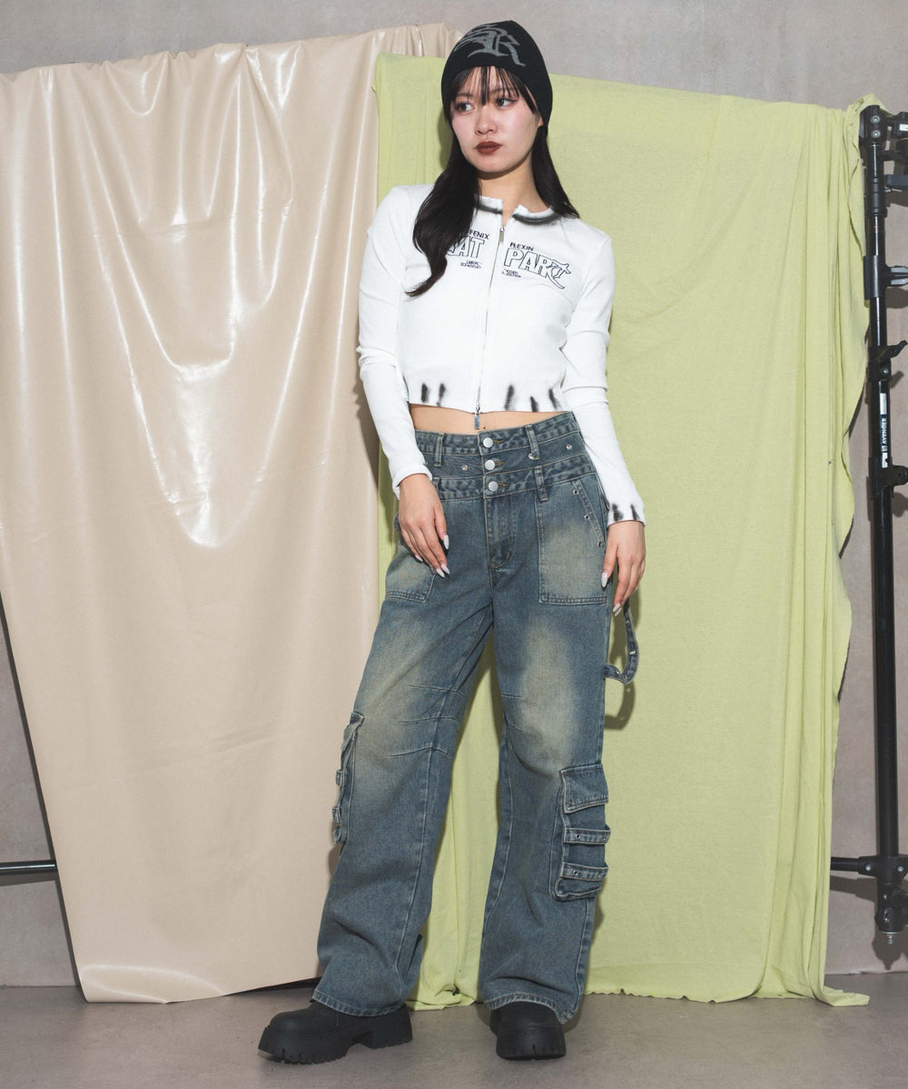 デニム中濃　モデル:168cm M着用