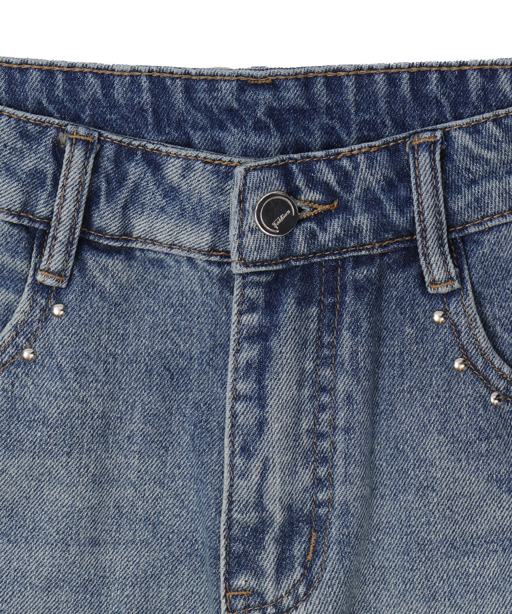 ドームスタッズワイドカーゴデニム