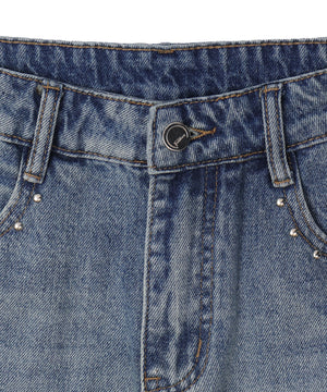 ドームスタッズワイドカーゴデニム