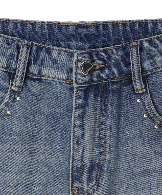 ドームスタッズワイドカーゴデニム