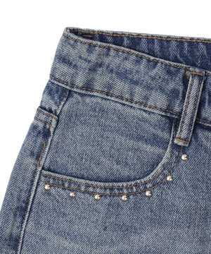 ドームスタッズワイドカーゴデニム