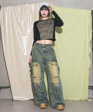 デニム中濃　モデル:168cm M着用