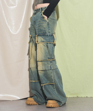 デニム中濃　モデル:168cm M着用