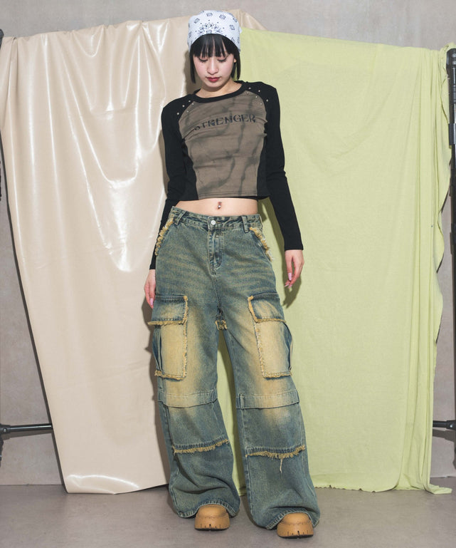 デニム中濃　モデル:168cm M着用