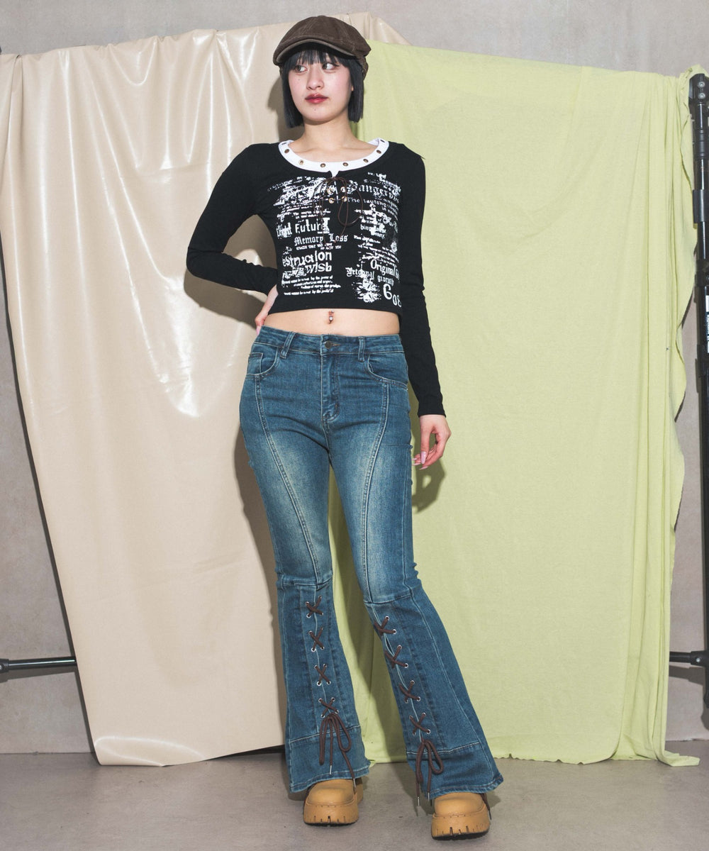 デニム中濃　モデル:168cm M着用