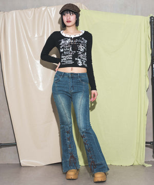 デニム中濃　モデル:168cm M着用