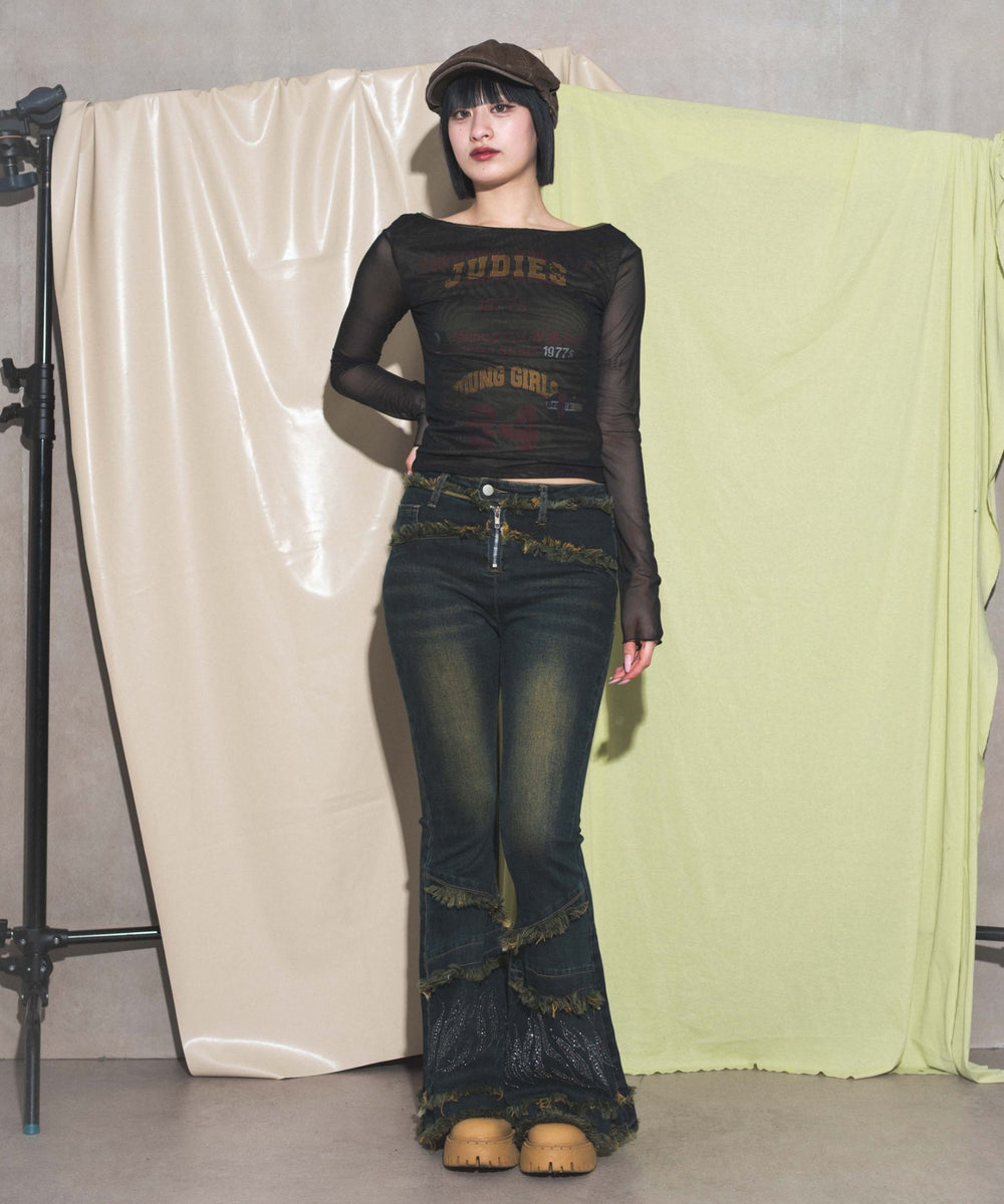 ベージュ モデル:168cm F着用