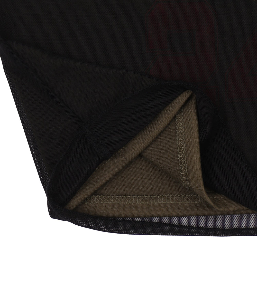 バイカラーシアーデザイントップス