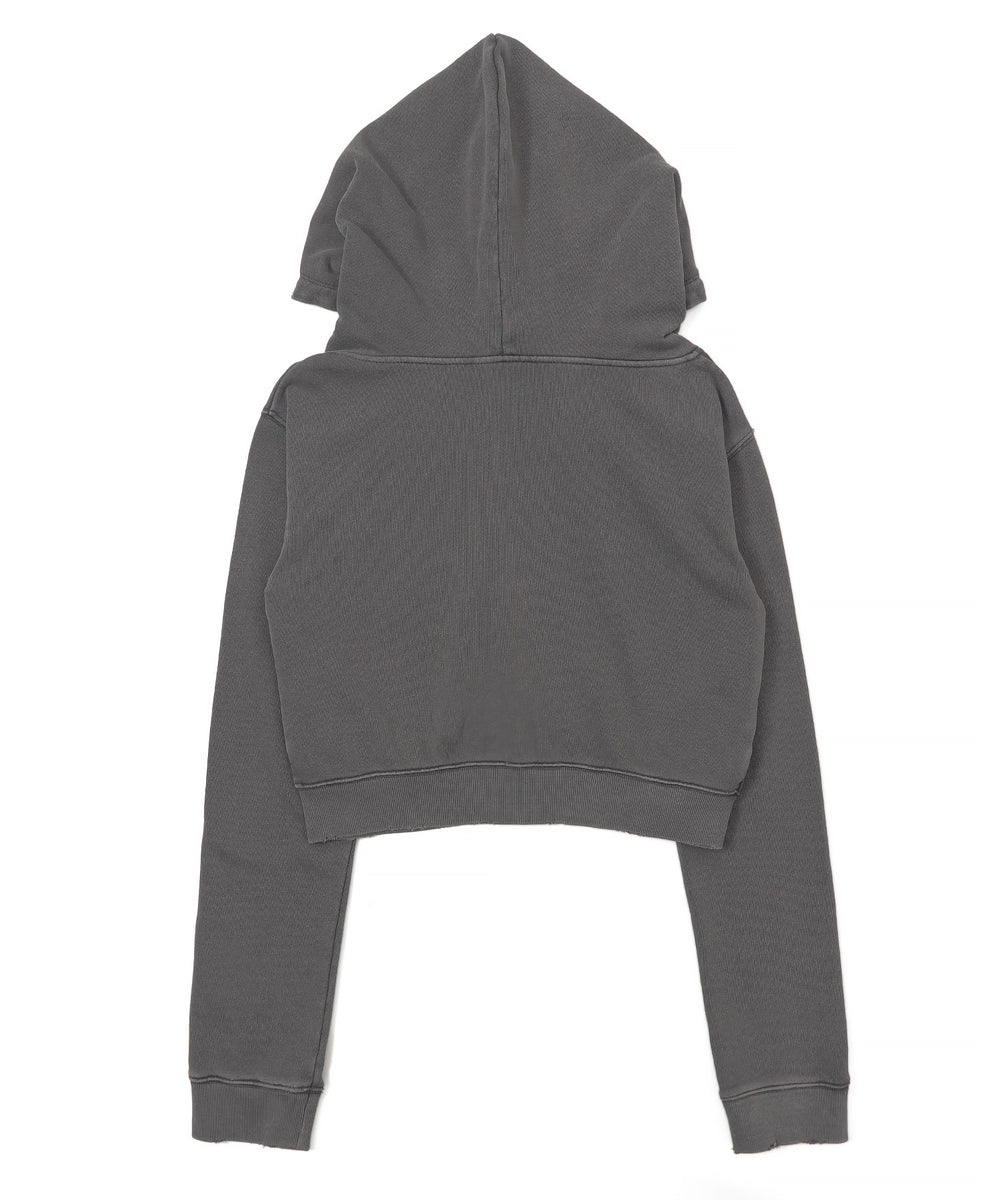 グラフィックダメージWジップパーカー