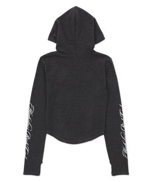 ハイビスカス刺繍パーカー