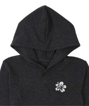 ハイビスカス刺繍パーカー