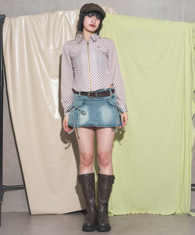 ベージュ　モデル:168cm F着用