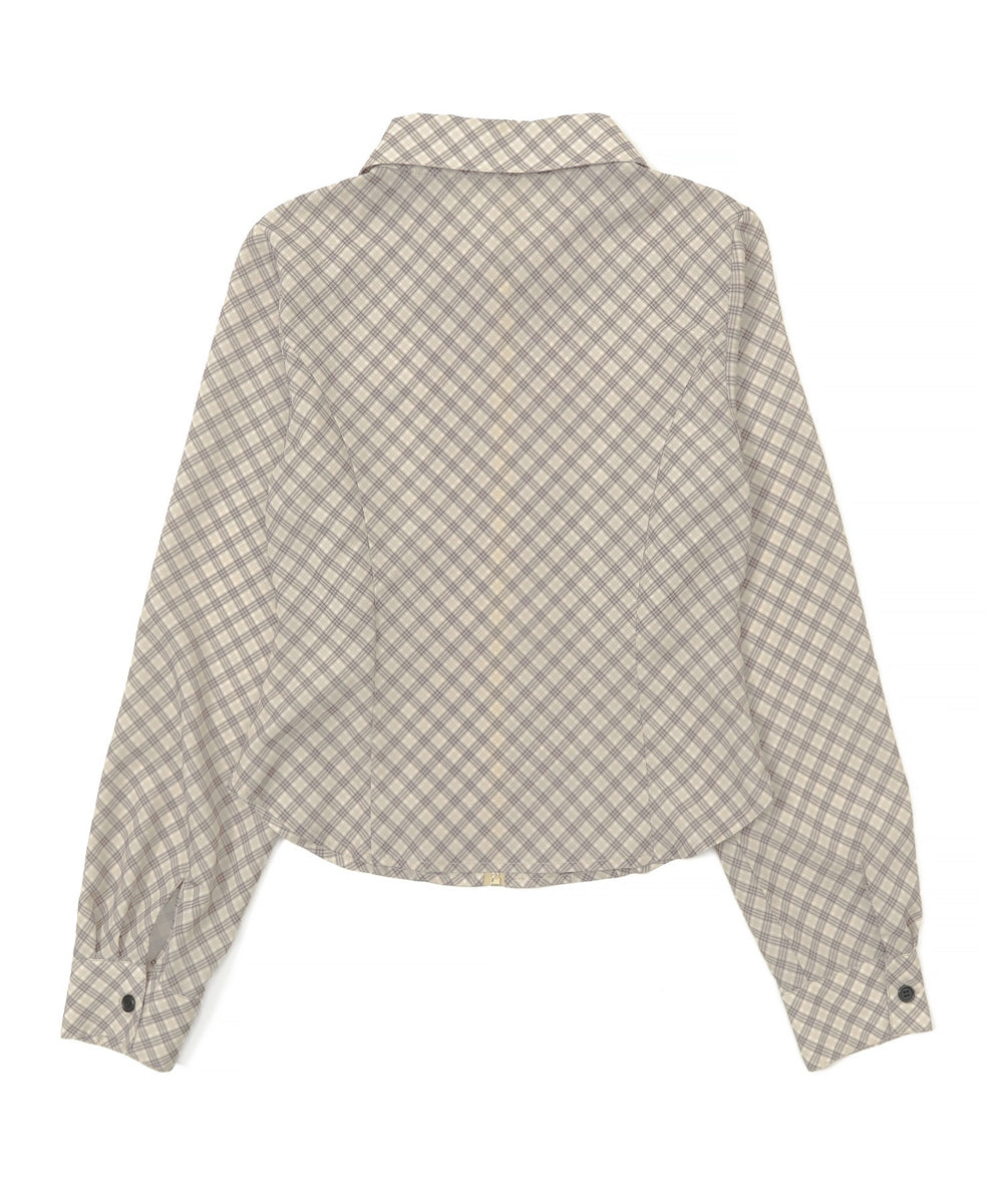 バタフライチェックシャツ