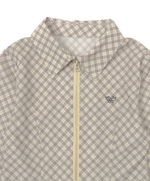 バタフライチェックシャツ