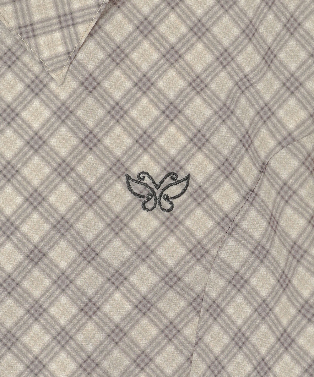 バタフライチェックシャツ