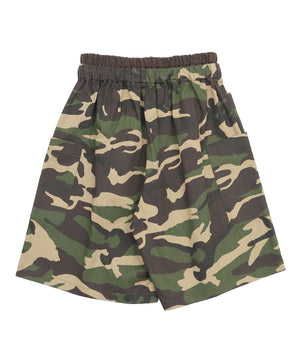 ダブルウエストカモフラハーフパンツ
