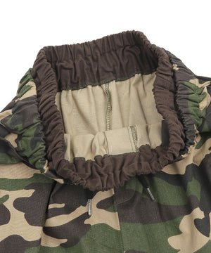 ダブルウエストカモフラハーフパンツ