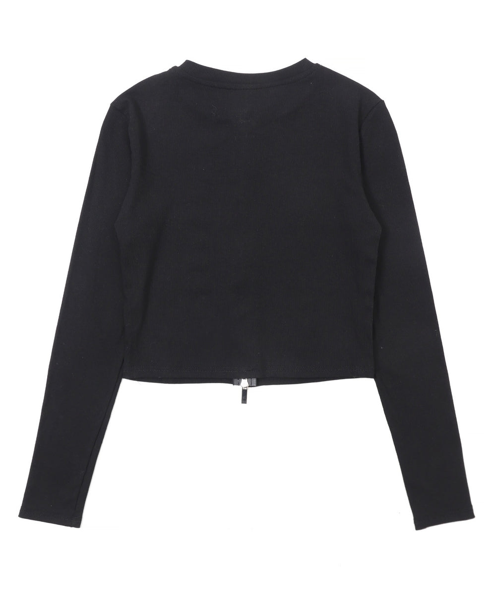 グラフィックWジップトップス