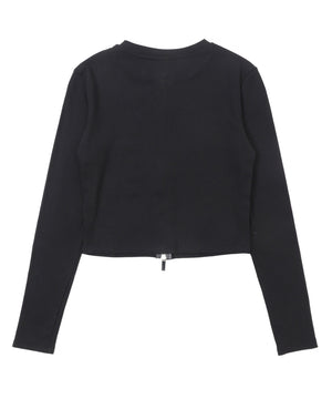 グラフィックWジップトップス