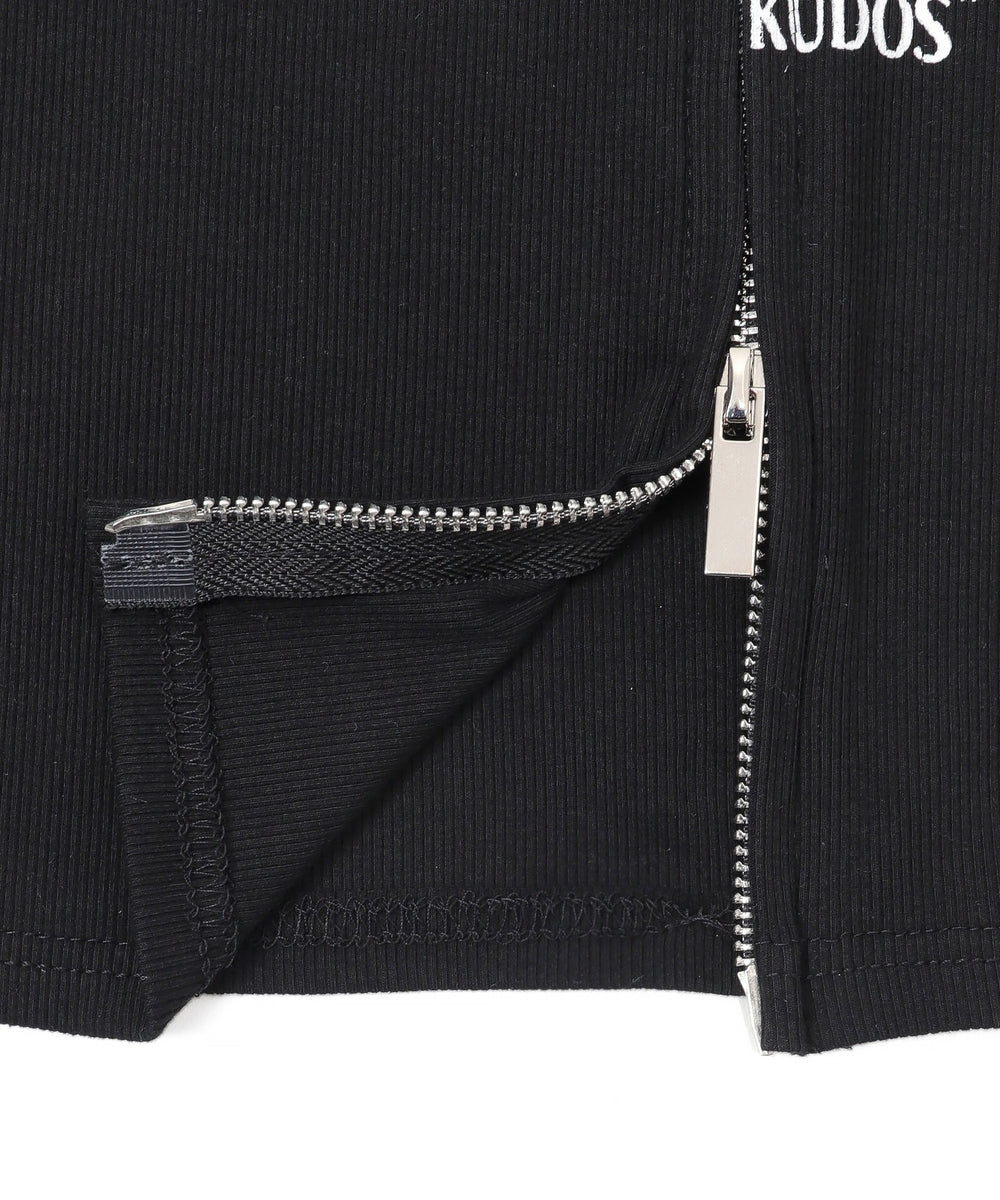 グラフィックWジップトップス