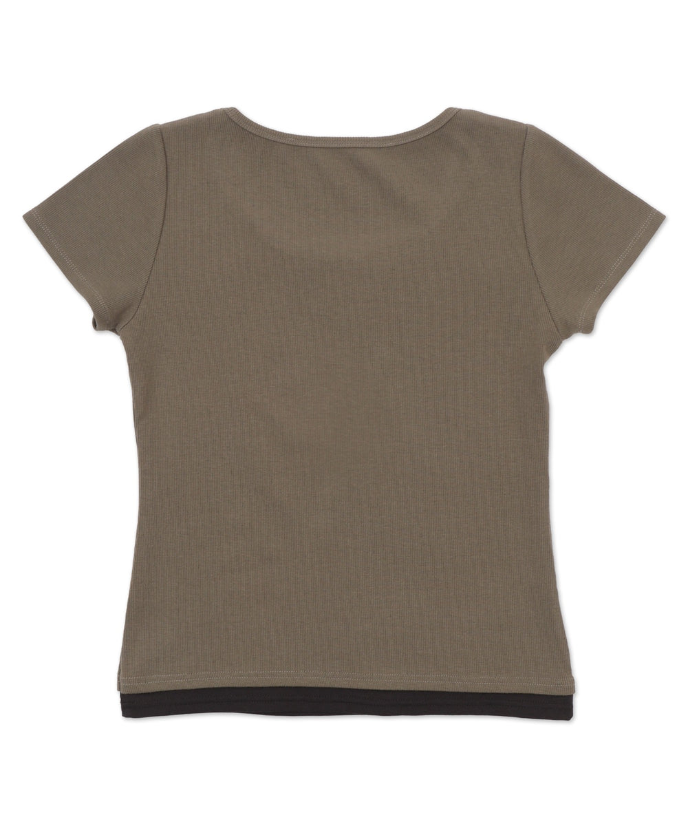 レイヤードドッキンググラフィックT