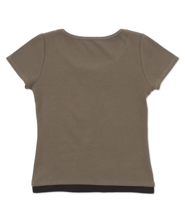 レイヤードドッキンググラフィックT