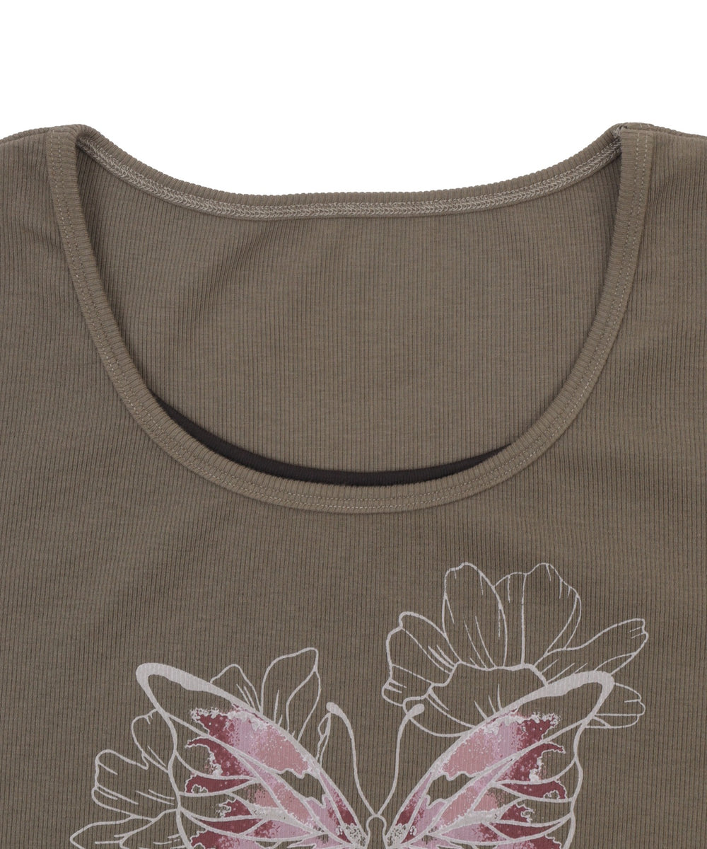 レイヤードドッキンググラフィックT