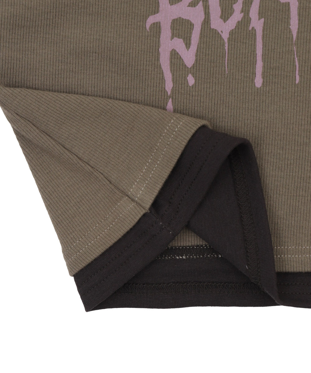 レイヤードドッキンググラフィックT