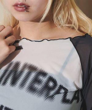 ランダムロゴメロウシアートップス