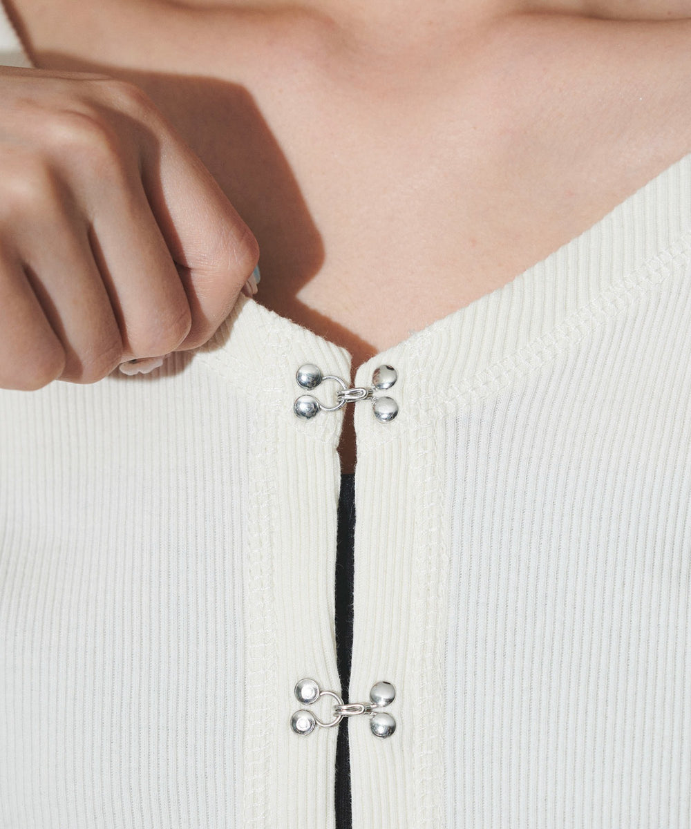 フロントフッククロップドカーデ