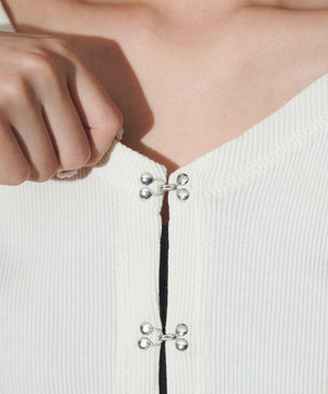 フロントフッククロップドカーデ