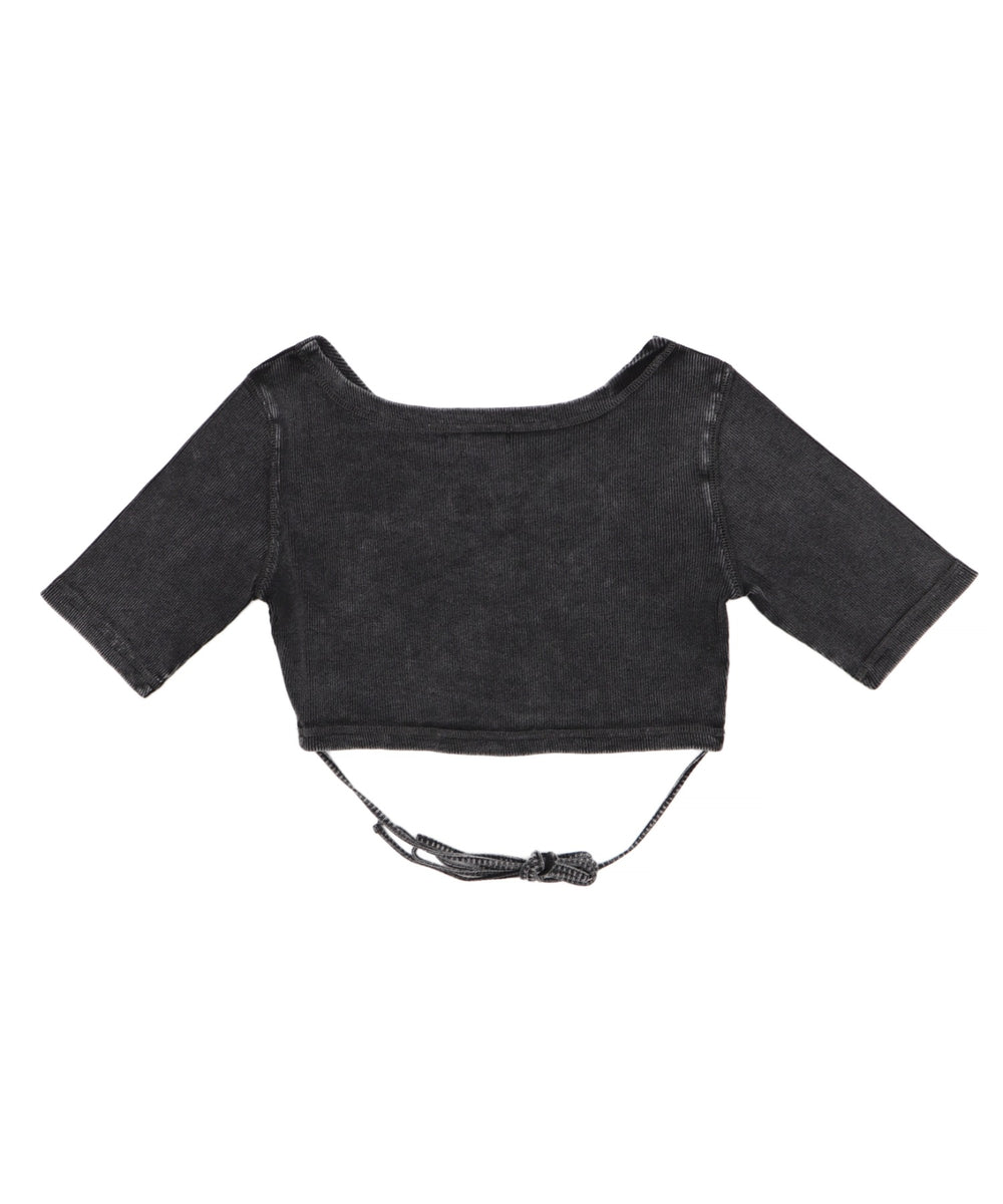 フロントフッククロップドカーデ