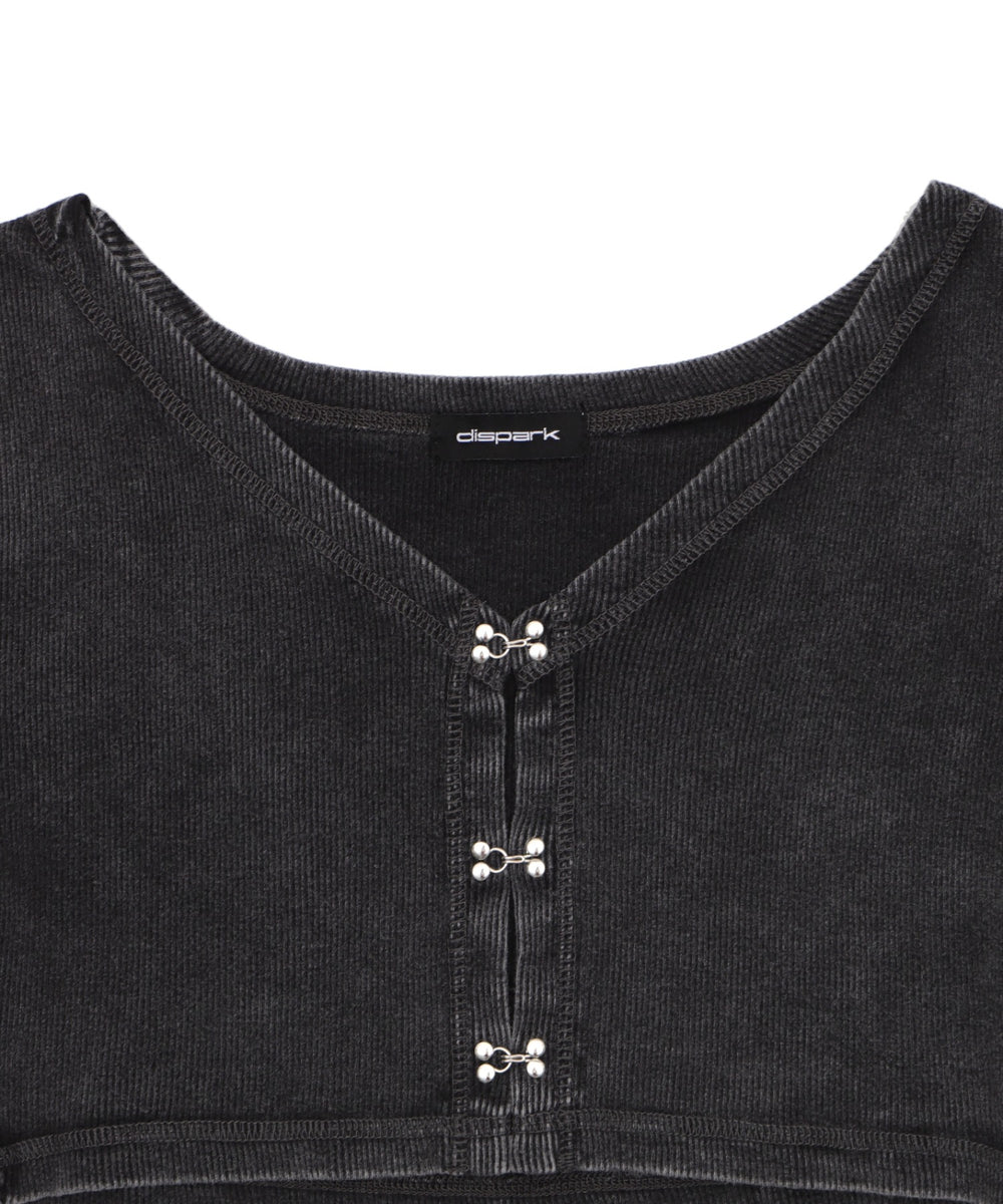 フロントフッククロップドカーデ