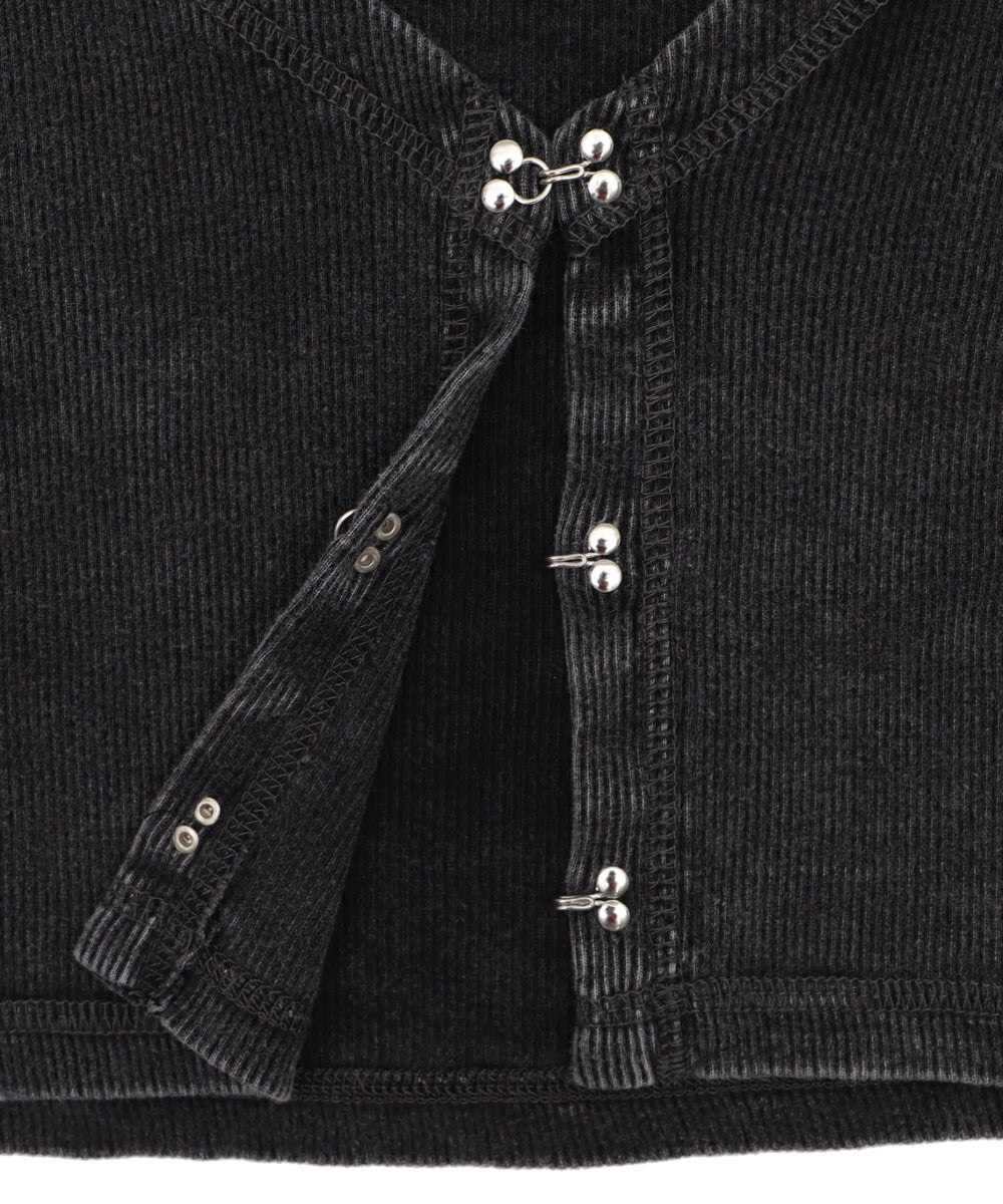 フロントフッククロップドカーデ