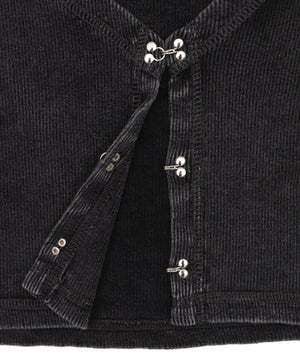 フロントフッククロップドカーデ