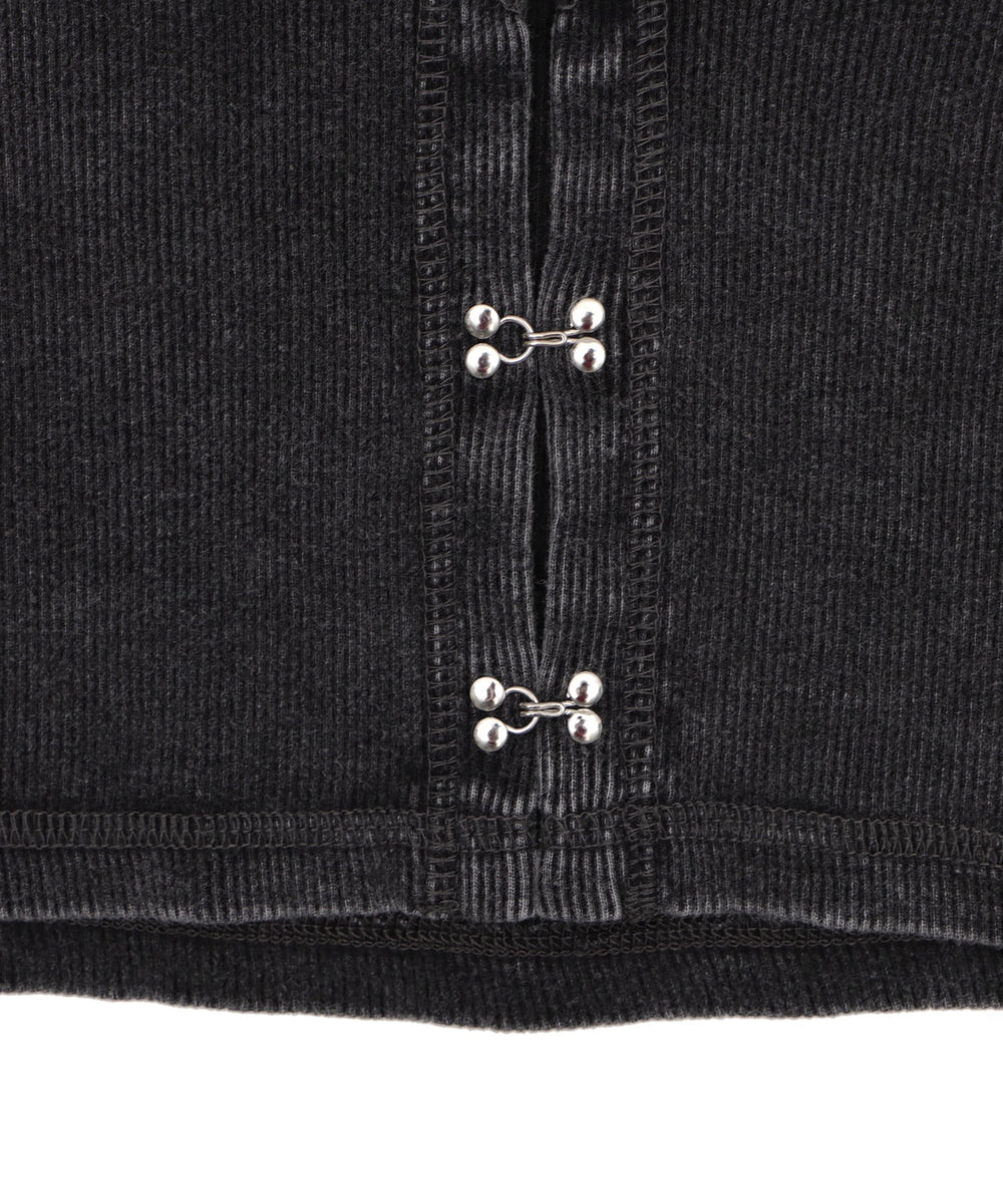 フロントフッククロップドカーデ