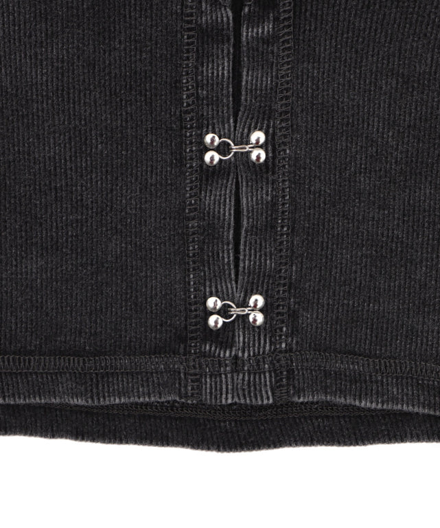 フロントフッククロップドカーデ