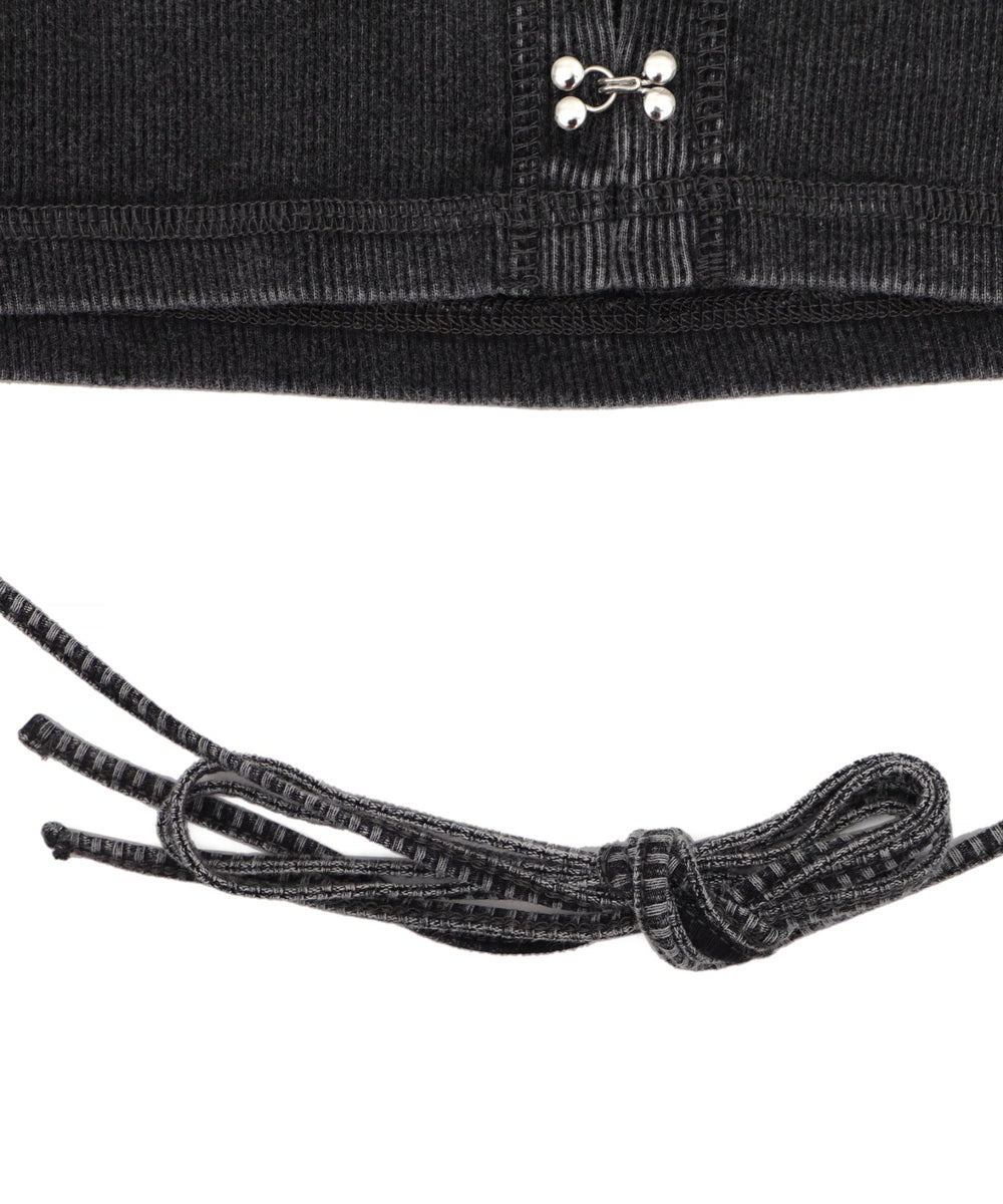 フロントフッククロップドカーデ