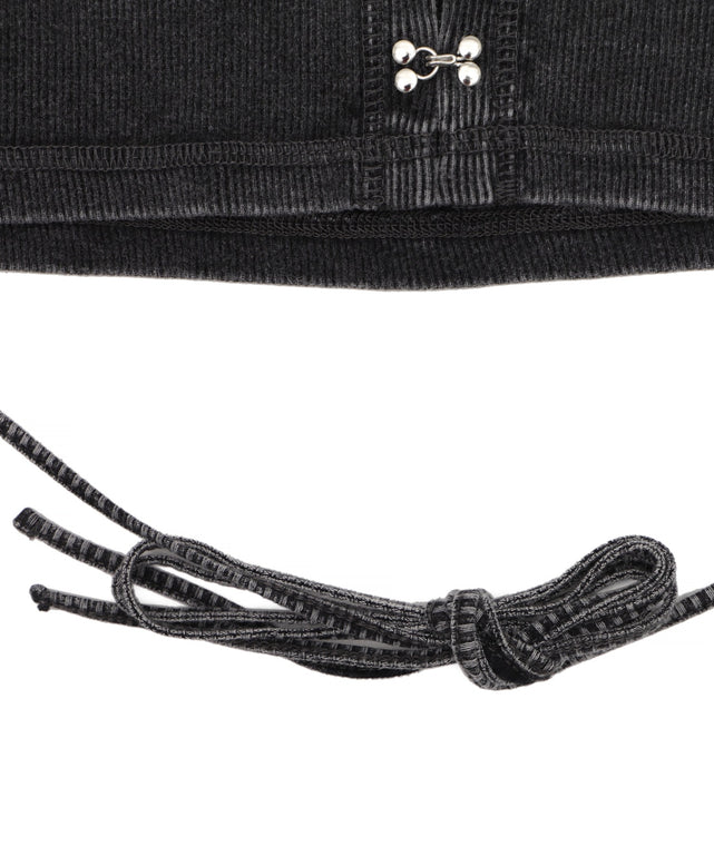 フロントフッククロップドカーデ