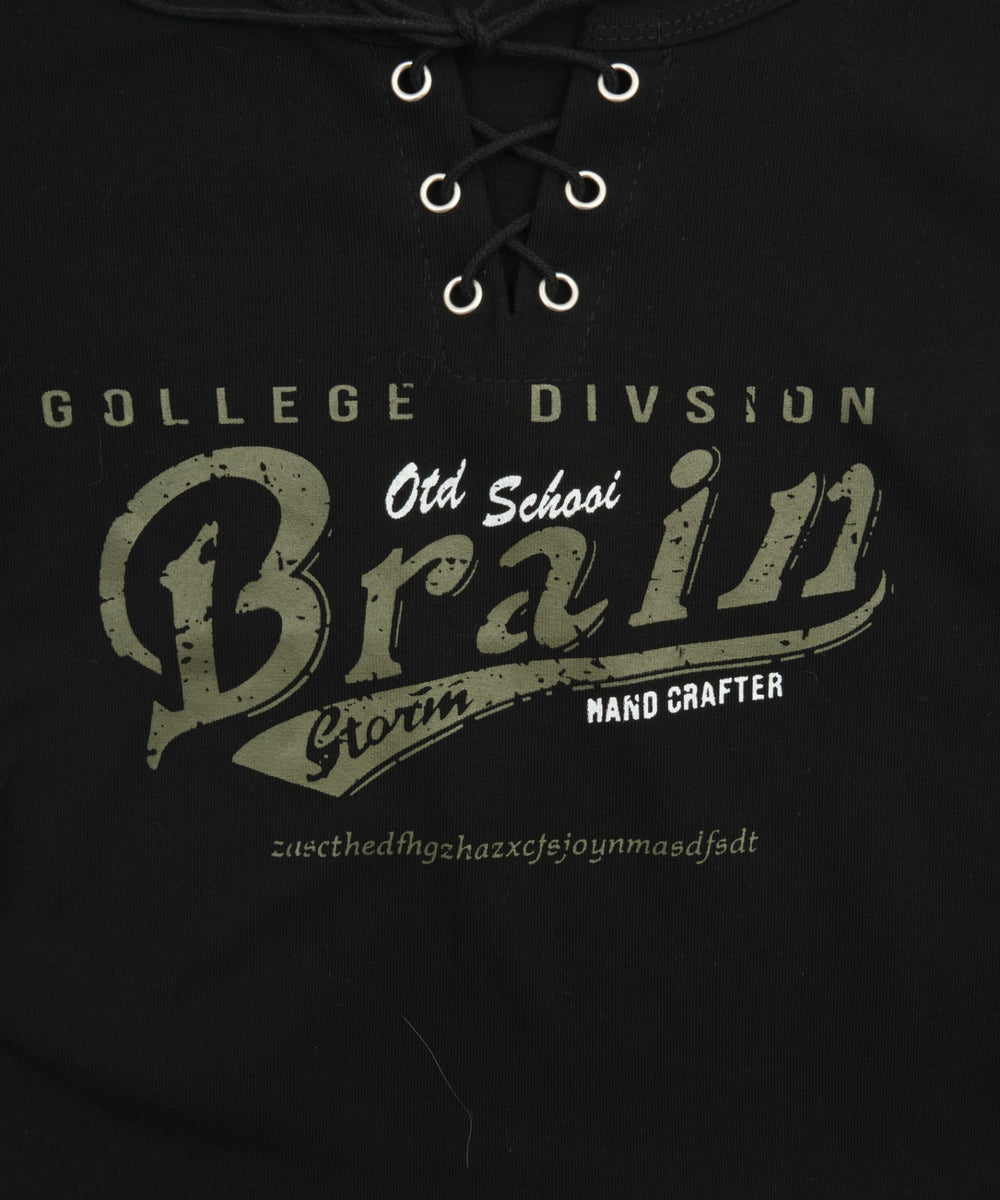 フロントレースアップピチT