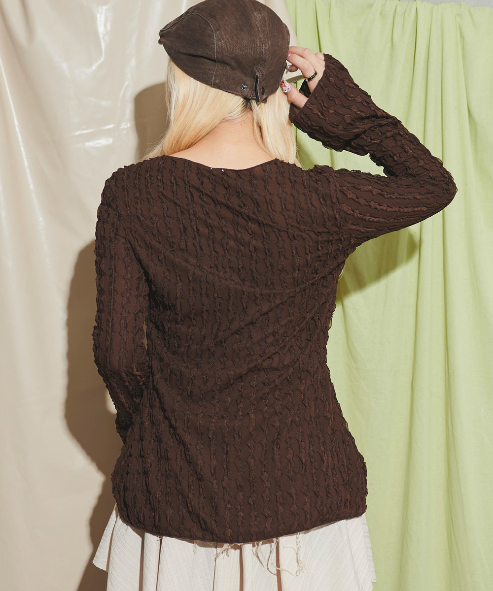 ブラウン モデル：155cm F着用